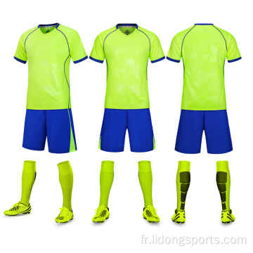 Pratiques de football noir Jersey Youth Soccer Uniforms sets